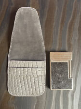 Alligator Lighter Case For S.T. Dupont Ligne 2 Grey With Grey Stitching picture