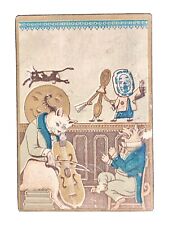 RARE Victorian Trade Card Anthropomorphic Cat Cow Over Moon Closeout Sale 1883 picture