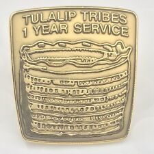 Tulalip Tribes 1 Year Service Award Pin Gold Tone picture