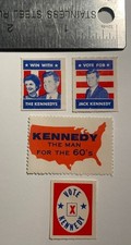 Group of 4 John F. Kennedy campaign stamps 1960 *FREE SHIPPING* picture