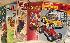 VINTAGE DELL 1950s-Hot Rod Cartoons + Flinstones + Lassie+1COMIC BOOKS~LOT OF 5 picture