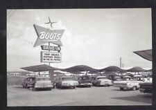 REAL PHOTO RULSA OKLAHOMA BOOTS DRIVE IN RESTAURANT OLD CARS POSTCARD COPY picture