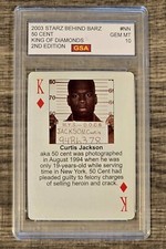 50 Cent 2003 Starz Behind Barz Playing Card Graded GSA GEM Mint 10 picture