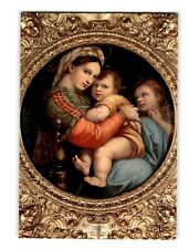 Pitti Gallery - Raffaello - Madonna della Seggiola Vintage Chrome Postcard picture