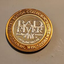 Bad River Casino Buffalo Bison .999 Silver Strike Limited Edition Gaming Token picture
