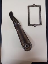 MILLS ANTIQUE SLOT MACHINE PRESSED STEEL HANDLE AND AWARD CARD FRAME picture