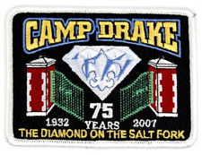 2007 Camp Drake White Border Prairielands Council Patch Boy Scouts BSA Illinois picture
