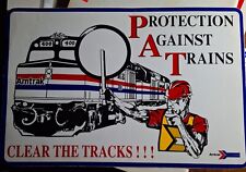 Large Vintage AMTRAK safety Decal picture