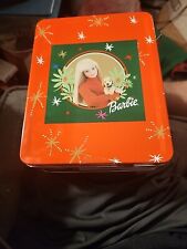 Barbie Doll Kids Christmas Holiday Tin Lunch Box 2000 picture