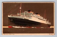 Cunard White Star, Ship, Transportation, Antique, Vintage c1937 Postcard picture