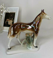 Vintage Porcelain Figurine Horse Adele Real Nobility Germany Stamp Decor 60s Art picture