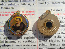 Christian rare second class relic St. Padre Pio vestment medal pendant picture