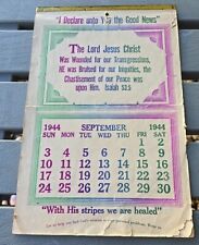 Christian Service Vintage Calendar  Sept 1944- Aug 1945 MSG April Scripture picture