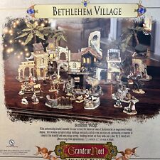 Vintage 2001 Grandeur Noel Bethlehem Village Holiday Porcelain Set Very Good picture