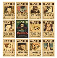 10 Pcs Anime One Piece Luffy Straw Hat Pirates Wanted Poster High Quality picture