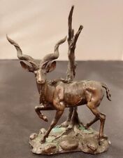 Franklin Mint Greater Kudu African Wildlife Series Bronze - Polland 1976 picture