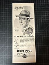 Vintage 1940s Resistol Hats Print Ad - Humphrey Bogart picture