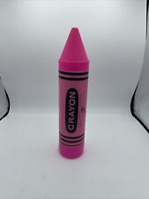Vintage 1988 RALPHCO Inc Crayola CRAYON BANK 12” inch Pink Coin Piggy 80’s picture
