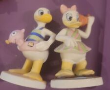 Donald Daisy Duck Bisque Figurines at the Beach  Walt Disney Production Pair picture