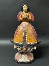 CARVED WOOD RELIGIOUS BLESSED VIRGIN MARY #142 picture