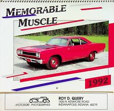 Vtg. NOS 1992 Memorable Muscle Cars Appointment Wall Calendar Photos  picture
