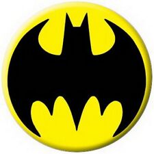 DC Comics Batman Logo Yellow Licensed 1.25 Inch Button 81060 picture