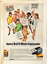 1969 Vintage Print Ad Apeco Roll-O-Matic Copymaker Featuring Fashion Ladies  picture