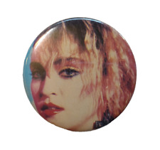 Madonna Badge Pinback BIG Button Original Vintage Pop Dance Music Early Image picture