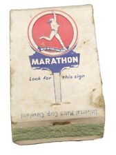 Vintage Marathon Gasoline Service Station Bloomville Ohio Matchbook Cover k1 picture