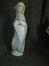 NAO Little Madonna Innocence Girl with Folded Hands Handmade in Spain  picture