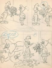 1950's/1960's WOODY WOODPECKER ORIGINAL ART PRELIM PAGE DRAWING COMICS/CARTOON? picture