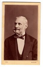 1874 CDV ADELE STUNNING HANDSOME OLD BEARDED MAN IN SUIT ISCHL AUSTRIA picture
