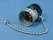 Leviton Nickel Pull Chain Lamp Light Socket Lampholder Core 660W-250V 19980-M picture