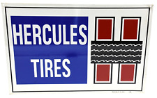 Vintage 1988 Tin Metal Sign HERCULES TIRES 12x18 Press Sign Co picture