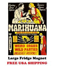P116 LARGE Vintage Marijuana Weed Evil Poster Nice Refrigerator Magnet picture