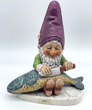 Goebel Gnome Elf Hummel Figurine Fips Fish Cleaner 1970 picture