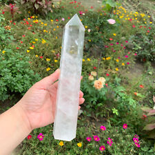 2.35 Lb Natural Clear Quartz Obelisk Point Crystal Tower Healing DY303 picture