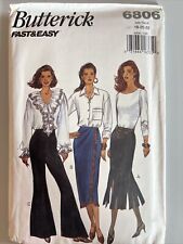 Butterick Fast And Easy Pattern 6806 Long Skirts Pants Semi Fitted UNCUT 18-22 picture