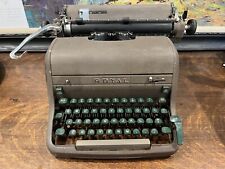 Vintage 1954 Antique Royal HH Magic Margin Typewriter - Brown with Green Keys picture