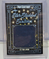 Elton John Star Studded Swatches Platinum Blue 25/25 card 2022 Pop Century picture