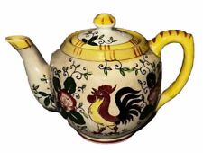 Early Provincial Ucagco Japan Rooster & Roses Vintage Teapot picture
