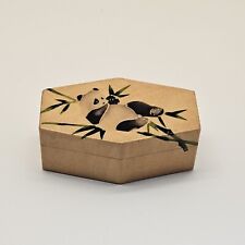 Chinese Panda Box  - Wooden Trinket Box Jewelry Box picture