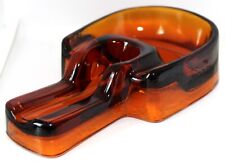 1923 Vintage Amber Glass Pipe Holder picture