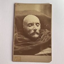 Antique Cabinet Card Photograph Odd Post Mortem Death Mask Of Shakespeare UK picture