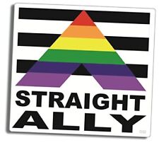  - Straight Ally, Gay Pride - Bumper Sticker - 3.5 x 3.5 inch - Professionally  picture