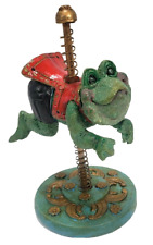 Carousel Frog Kathy Wise Enesco Grande I'm Hoppy To Be With You VTG 1997 #343897 picture