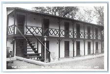 Lesterville Missouri MO RPPC Photo Postcard The Lodge Black River Lodge c1950's picture