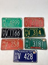 Vintage Kansas License Plates 1970-1976 - Lot Of 7 picture