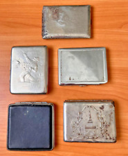 Set of Vintage Soviet metal cigarette cases USSR Tobaccianna picture