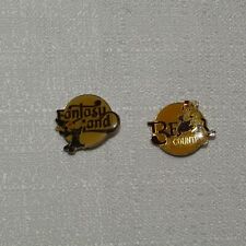 Vintage Disneyland 30th Anniversary Set Of 2 Pins Bear Country And Fantasyland picture